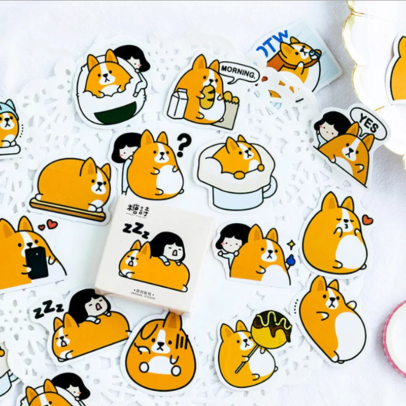 

45 pcs/lot Cute one base paper Sticker DIY Decoration Diary Stickers kawaii Scrapbooking label Stickers Stationery