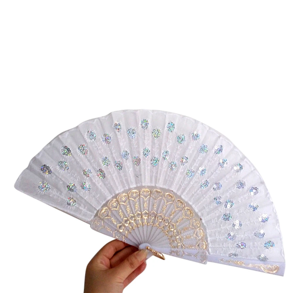 Eventail De Danse A Main En Dentelle De Soie Espagnol Pliable A Motif Floral Pour Fete Mariage Para Boda Eventail Une Main A30 Aliexpress