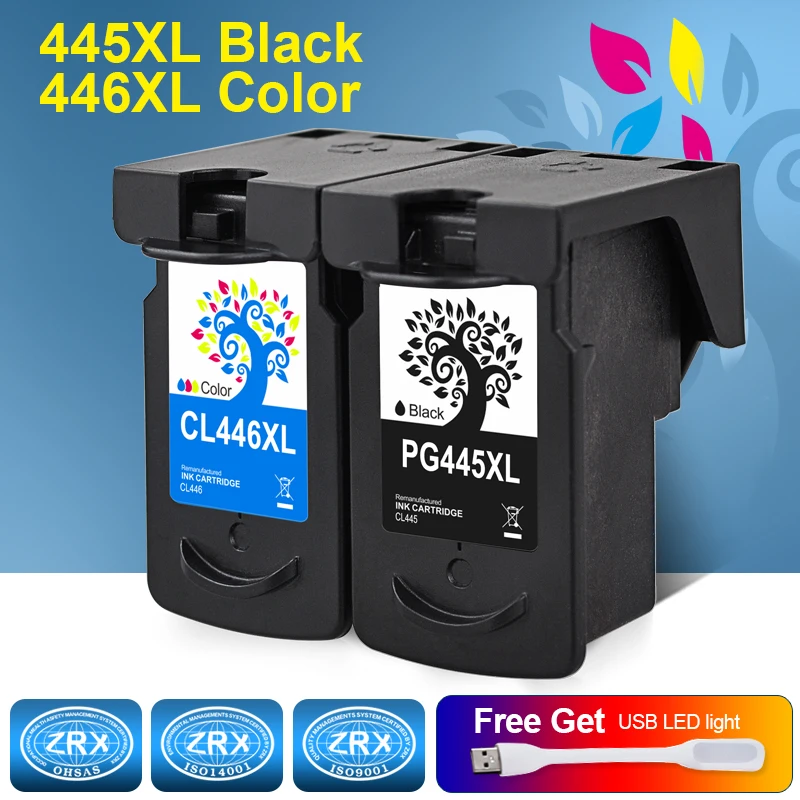 

H&BO Re-manufactured Ink Cartridge Replacement for PG445XL CL446XL for Canon Pixma IP 2840 MG 2440 2540 2940 MX 494