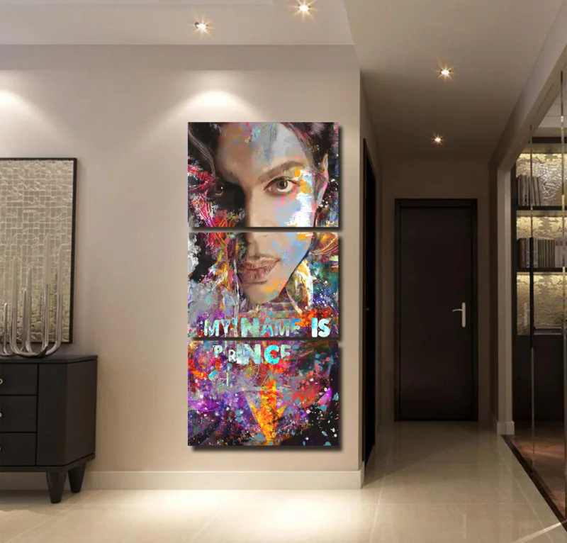 

Canvas Printed Painting Pictures Artwork 3 Pieces Prince Poster Modern Wall Art Home Decorative For Living Room Or Bedroom Frame