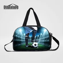 Dispalang брендовые дизайнерские холщовые дорожные сумки для мальчиков-подростков с принтом в виде футбола, Мужские выходные сумки для багажа