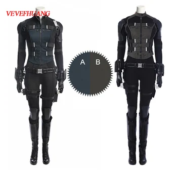 

VEVEFHUANG Avengers Infinity War black widow costume Carnival Halloween superhero black widow jumpsuit cosplay Natasha Romanoff