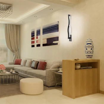 

Wall Lamp 16W AC85-265V Modern Minimalist LED Ceiling Indoor Wall Light Sconce Fixture Bedroom Living Room Creative Wavy Shape
