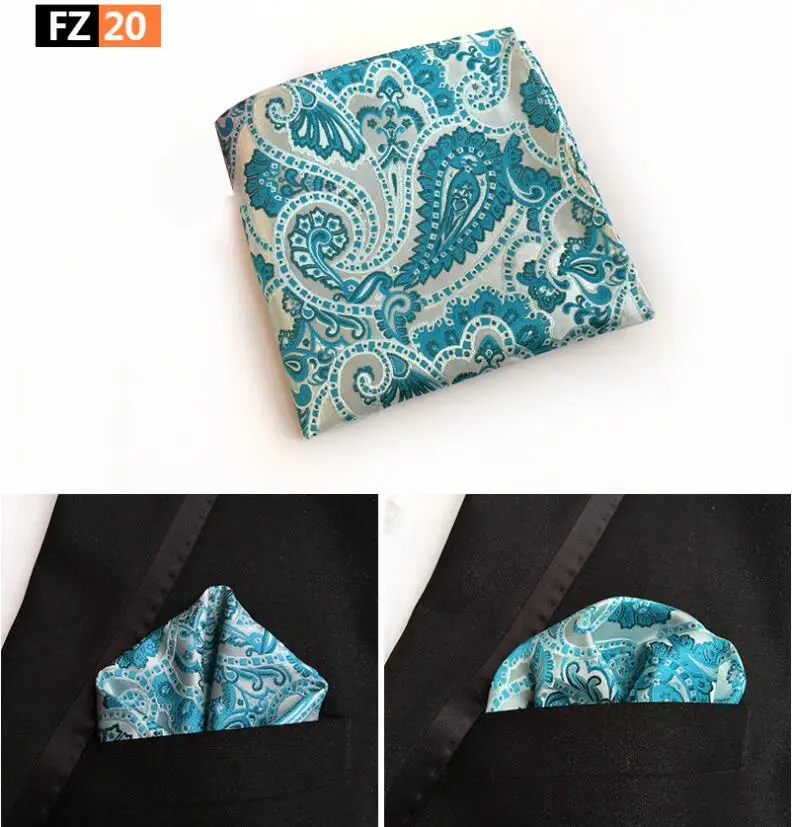 Высокое качество полиэстер Материал Бизнес оснащен карманным полотенцем Мода Взрыв мужской платок карман полотенце - Цвет: FZ-20