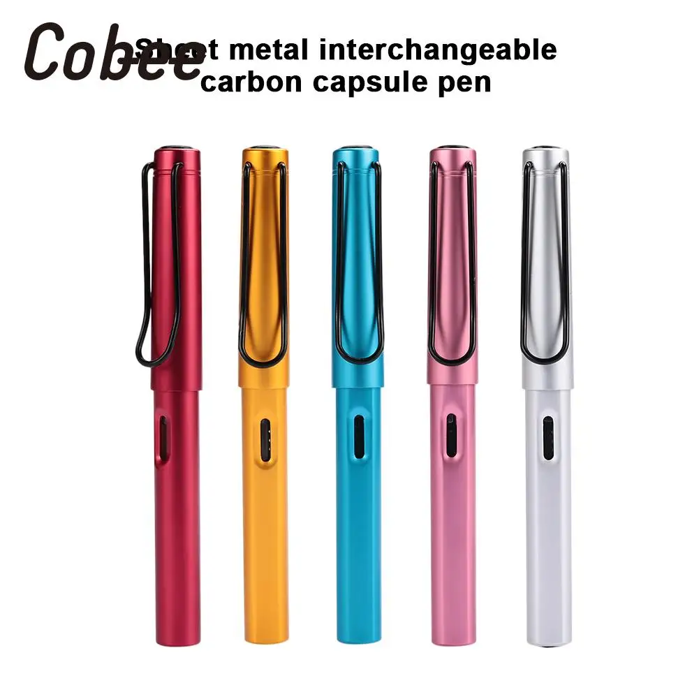 

Ink Fountain Pen Fountain Pen Piston Fountain Pen 0.38mm Student 5 Color Pick Stationery Pop Stainless Steel