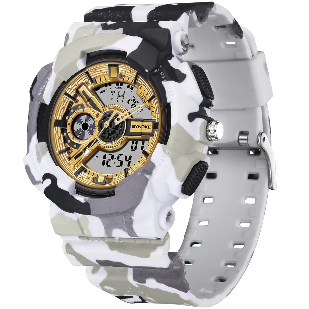 PANARS G Watch Shock Sports Watch Men Waterproof Military Camouflage Strap Electronic reloj deportivo hombre - Цвет: Белый