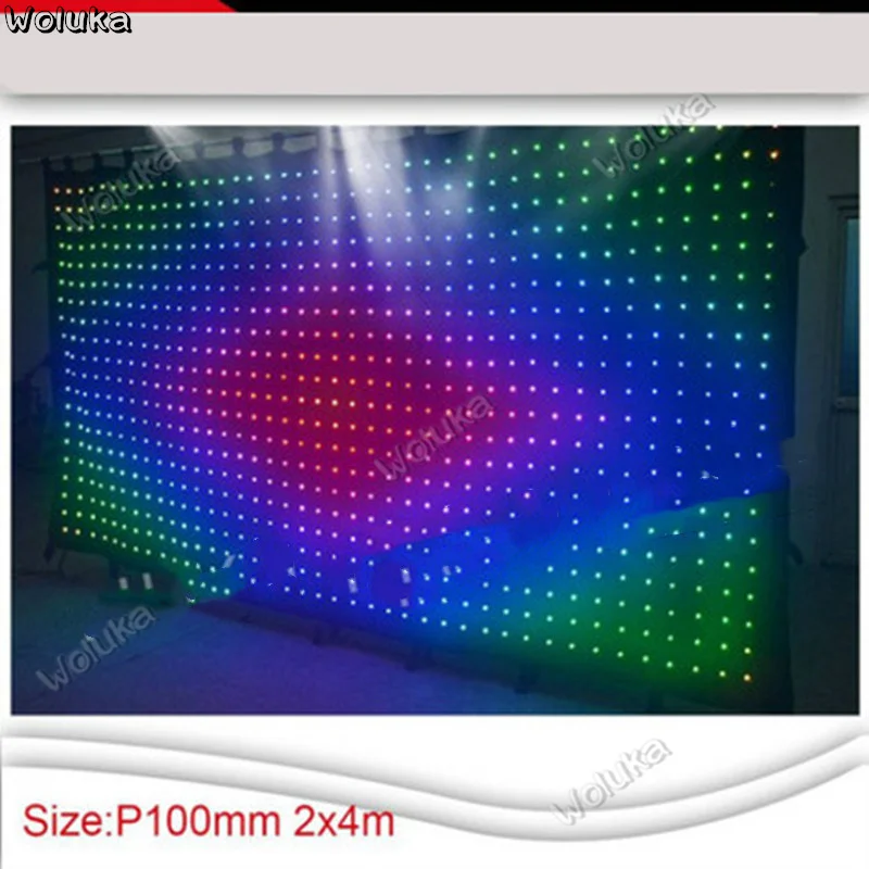 P10 2*4 м RGB светодиодная видео занавеска задний фон сценическая звезда CD50 W03|Эффект