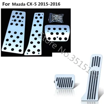 

High quality car cover Aluminium alloy foot Gas/petrol/oil Brake Rest lamp trim Pedal AT 3pcs For Mazda CX-5 CX5 2015 2016