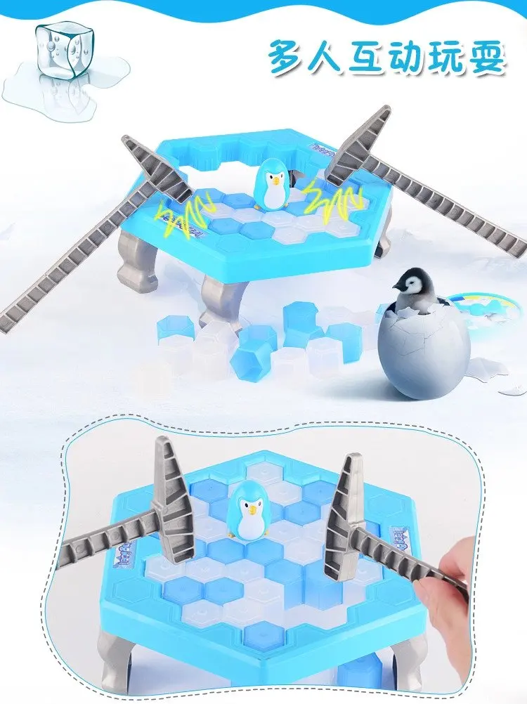 Crashed ice game Balance Ice Cubes Penguin Puzzle Table Games d3
