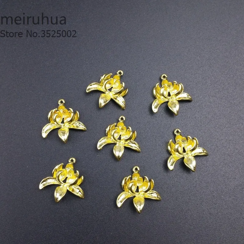 

5pcs/lot 18mm brass Front and back holes accessories for Jewelry DIY Components