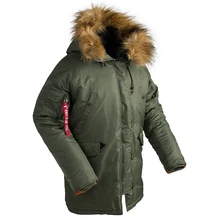 Новая мужская зимняя куртка для охоты, стеганая парка, пальто, военный меховой капюшон, тактическая армейская верхняя одежда, N3B дутая куртка