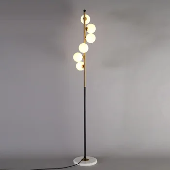 

Nordic Postmodern simple magic bean floor lamp creative fashion living room bedroom glass ball floor lamp LM5131546py