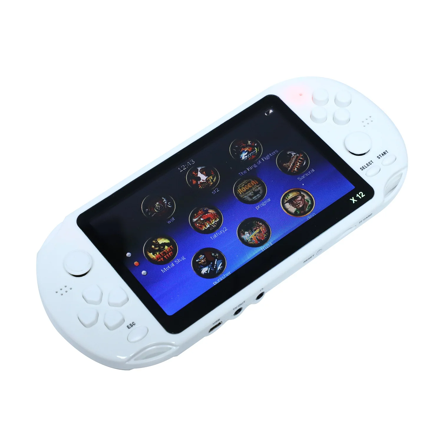 Powkiddy 5,1 дюймов 8G Ретро игровая консоль HD экран двойной джойстик Ручной игровой плеер семейный ТВ Ретро видео консоли встроенный 1 - Цвет: White
