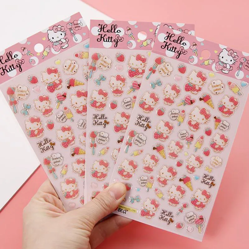 

1 Pcs Cartoon Mini 3D Hello Kitty Adhesive Stickers Scrapbooking Student Mobile Diary Book Stickers Stationery Gifts