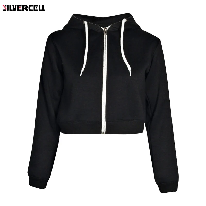 

Fashion Autumn Women Hooded Sweatshirts Long Sleeve Casual Hooded Top Coat Pullover Zipper Jacket