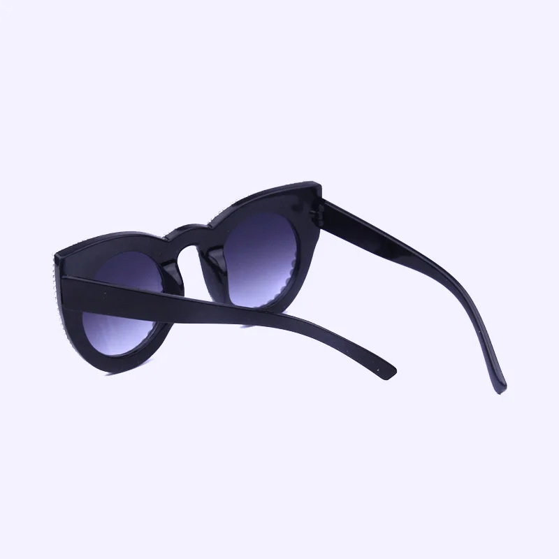 Новинка, дизайнерские женские солнцезащитные очки больших размеров с жемчугом, кошачий глаз, алмаз, большие оттенки, модные классические уникальные женские вечерние очки UV400