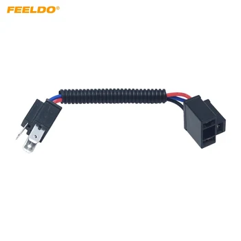

FEELDO 10Pcs Car Headlight Cable H4 Male To Female Connector Plug Lamp Bulb Socket Automotive Wiring Adapter Holder #MX6001