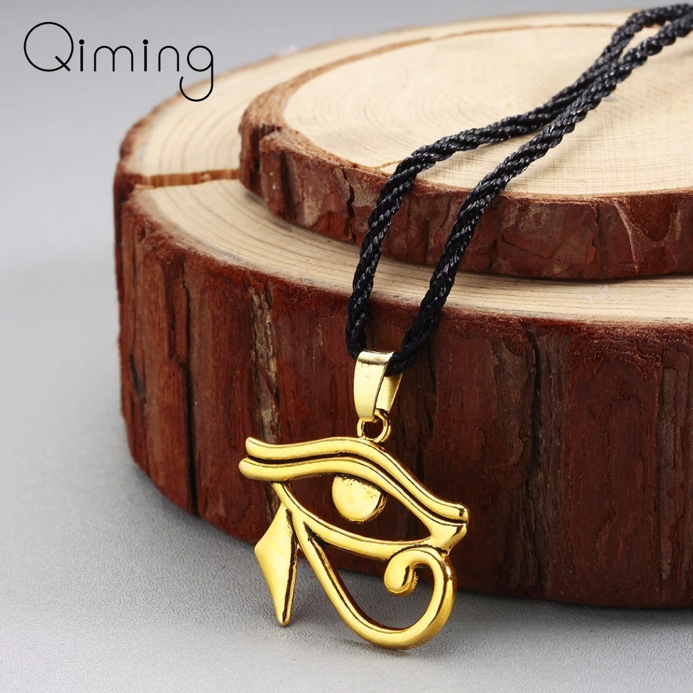 

2019 New Pharaoh Horus Eye Men Necklace Women Vintage Hawk Egyptian Amulet Pendant Necklace Egypt Jewelry Accessories