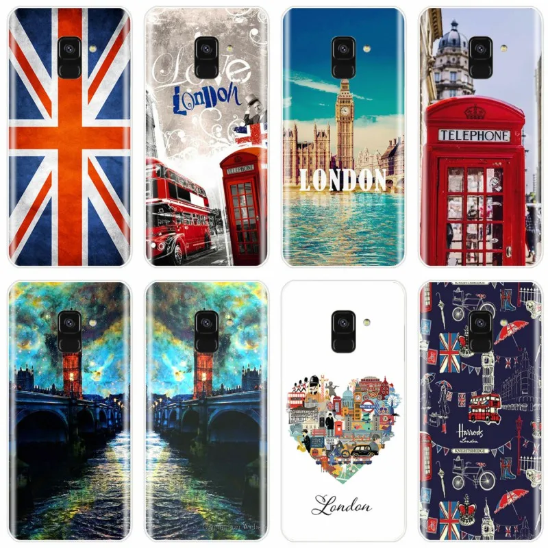 Чехол из ТПУ с изображением флага Великобритании и Лондона для Samsung Galaxy A5 A7 A8 2015 A3