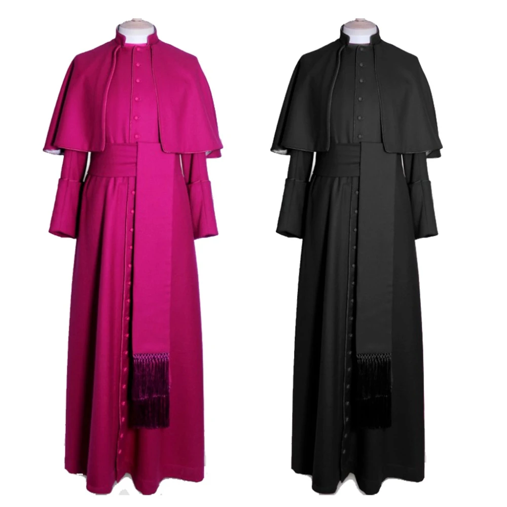 Cosplaydiy カスタムメイドローマスータンカソックコスプレ衣装大人ブルー中世聖職者ローブカソックとベルト L3 Aliexpress