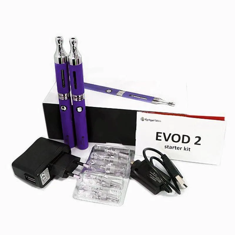 Новый оригинальный стартовый комплект Kanger EVOD 2 с емкостью Evod 650 мАч двойной Evod2 7