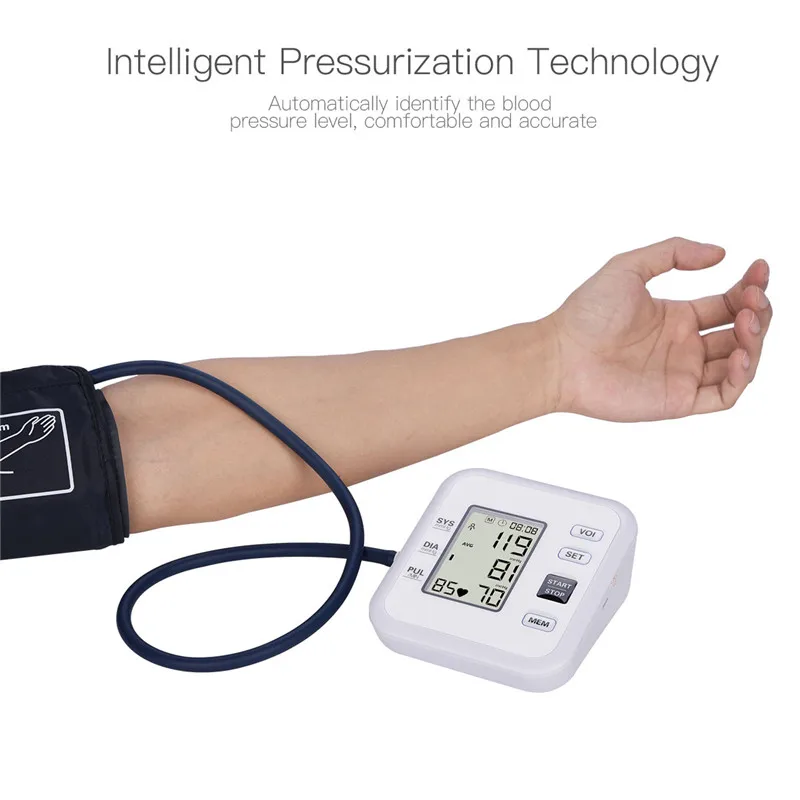Монитор артериального давления с экраном в верхней части руки с двойной памятью, Интеллектуальный сфигмоманометр, медицинское оборудование