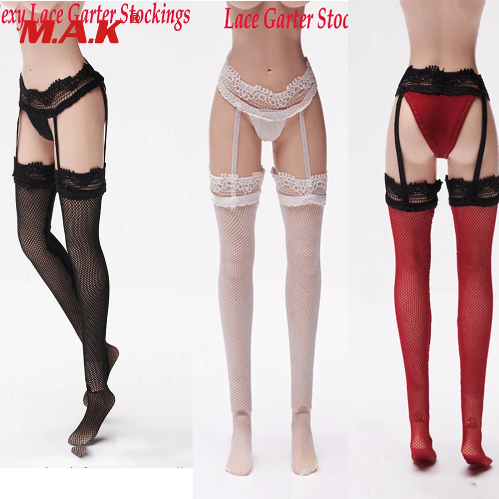 MagiDeal 1//6 Shirt /& Garter Stockings Clothes for 12/" Female Action Figures