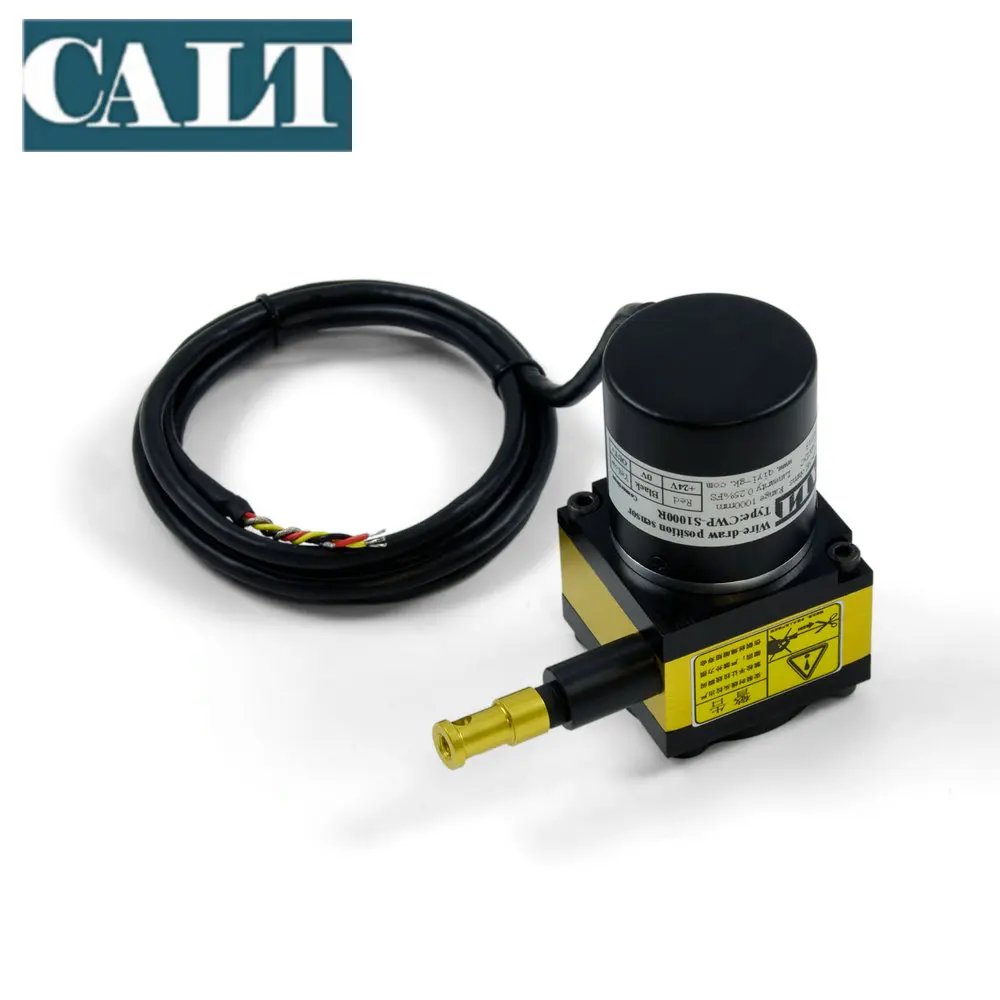 Good quality 300mm range 0 to 2k ohm output 24v draw wire transducer