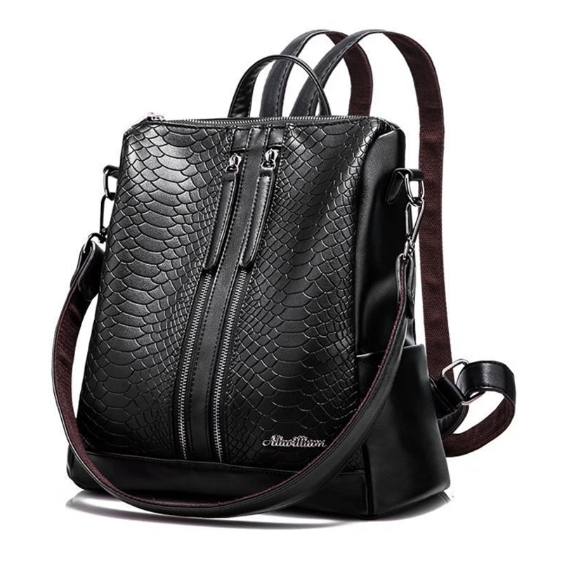 

SUNNY BEACH brand European and American Style women backpack Leather school bag women Casual backpack