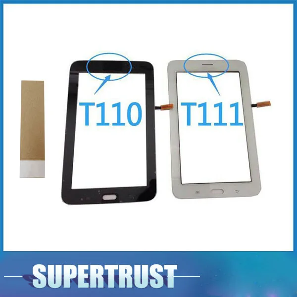 

7.0" For Samsung Galaxy Tab 3 Lite SM-T110 T110 T111 SM-T111 Tablet Touch Screen Digitizer Glass Black White color With tape