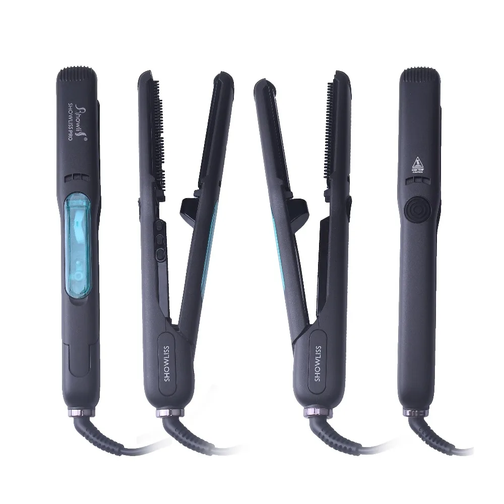 

Steam hair straightener hair curler flat iron curling iron ceramic coating LCD display with brush