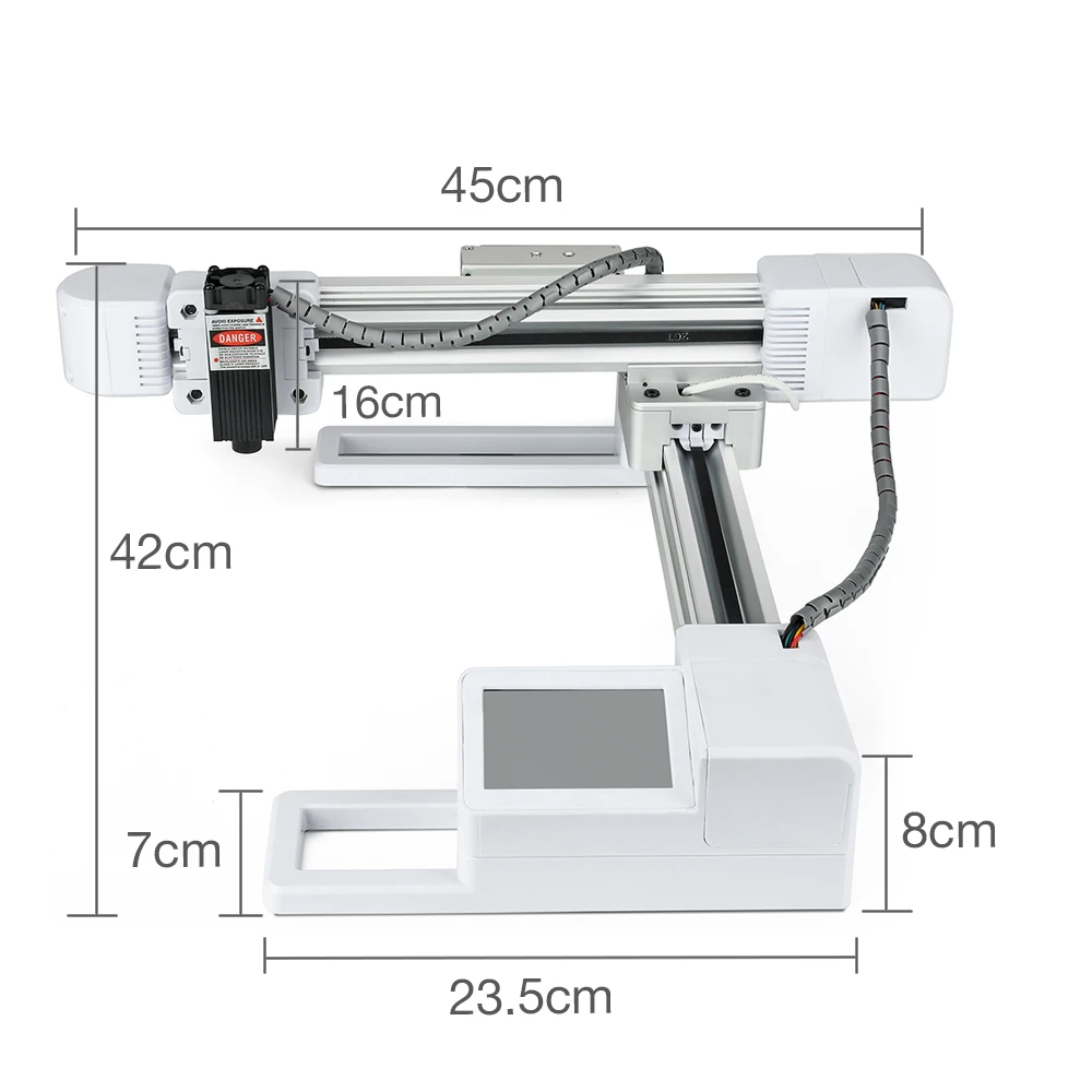USB выкл 3 Вт/7 Вт лазерный гравер рабочая зона 155x175 мм DIY Логотип Марка принтер большой мощности CNC лазерная гравировка резьба машина черный