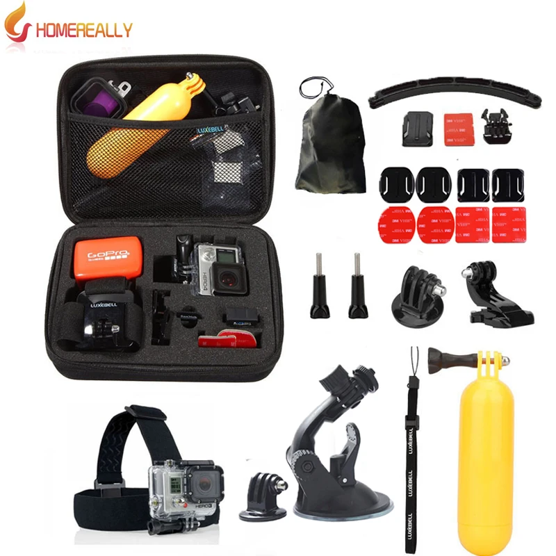 

Gopro Accessories Set Go Pro Kit Mount Black Edition SJCAM SJ5000 Camera Case Xiao Yi Chest Tripod For SJ4000 Gopro Hero 5 4 3 2