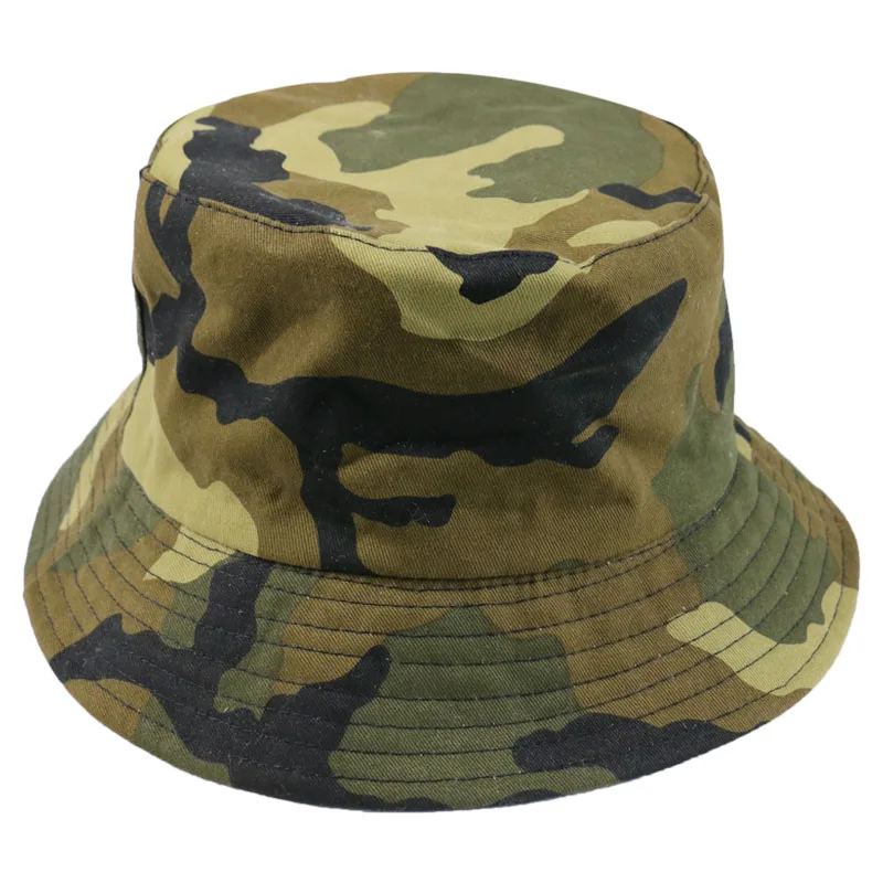 FOXMOTHER New Autumn Fashion Camo Gorras Casquette Army Green Camouflage Fishing Hats Bucket Caps Women Mens bucket hats Bucket Hats