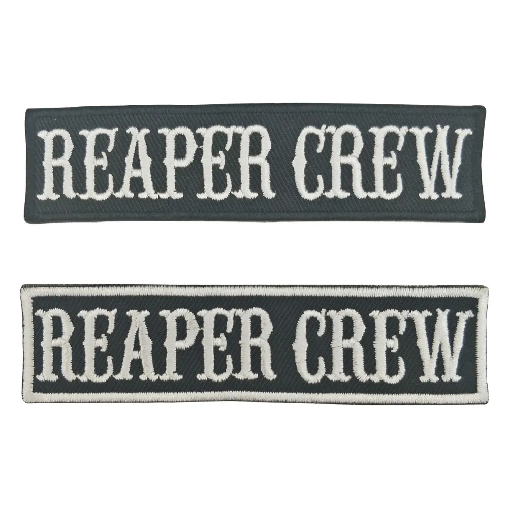 Reaper Crew Motorcycle Patches for Jackets Name tag for vest Custom