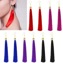 Fashion Long Tassel Earrings For Women Vintage Dangle Earrings Thread Fringe Drop Ear Stud Jewelry Accessories aretes oorbellen