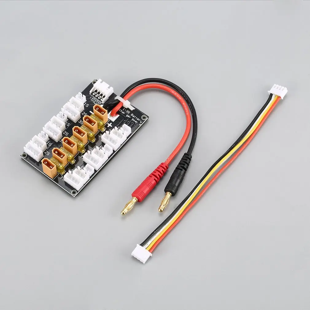 

6 Packs XT30 1S 2S 3S 20A XT30 Plug Lipo Battery Parallel Charging Board for IMAX B6 Charger RC Car Drone Balance Charge Part