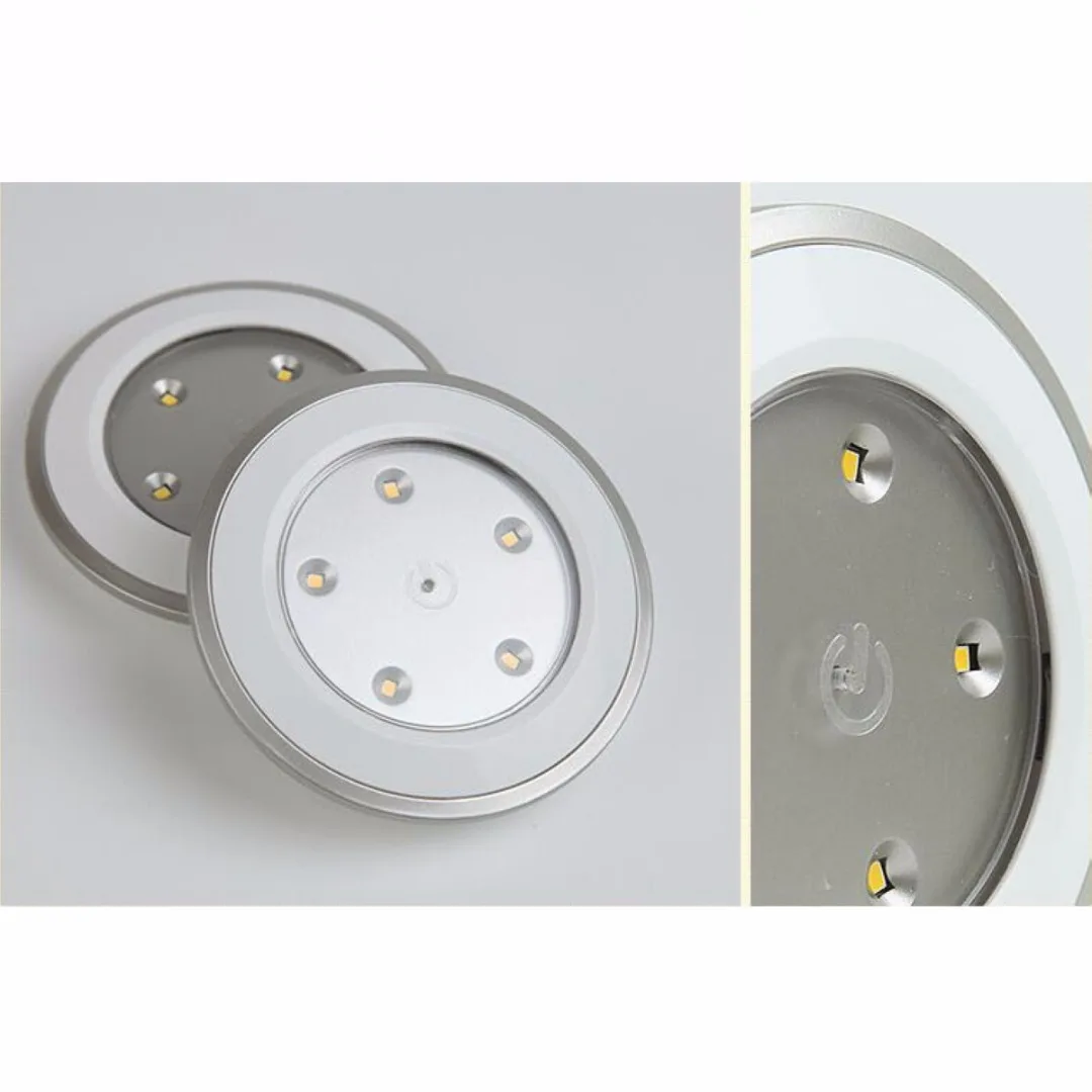 White 5 LED Night Light Lamp Stick-on Cabinet Closet Wardrobe Wireless Remote Control