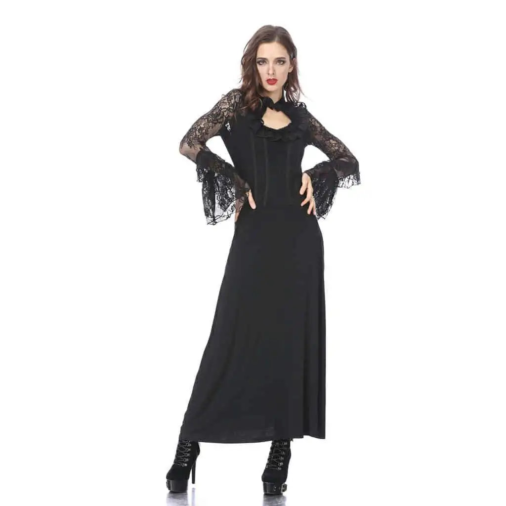 

Darkinlove Women's Peekaboo Neck Long Dress DW157