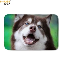 HUGSIDEA домашний декор Добро пожаловать входные дверные коврики милый 3D Собака Хаски печати коврики для гостиной/кровати комнаты кухонные коврики 40*60