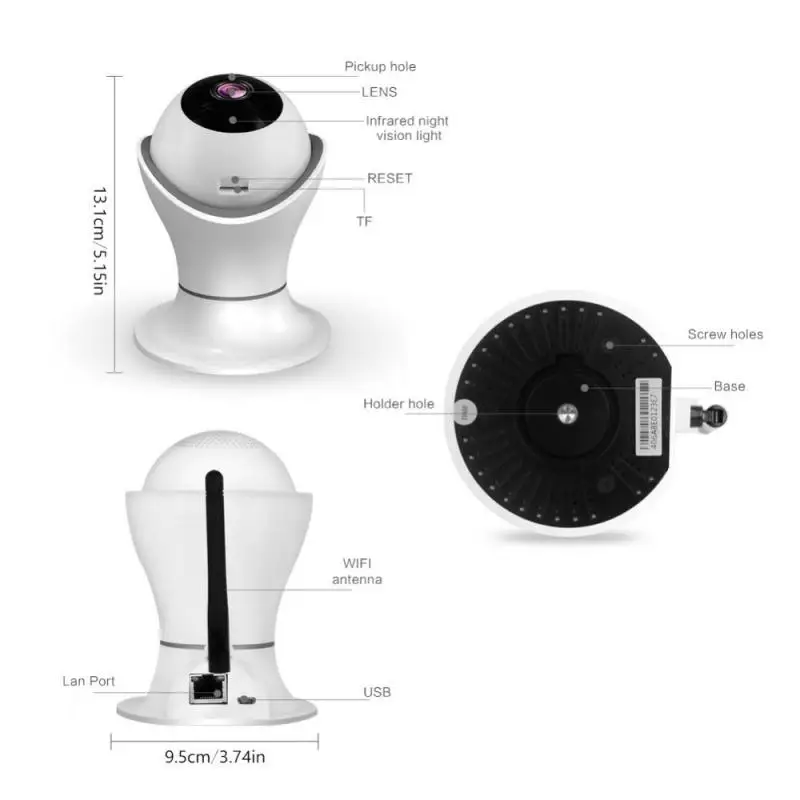360 Угол смарт датчик Wifi камера 1080P FHD панорамная для домашней безопасности дверная