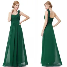 Freies Verschiffen Neue 2016 Pretty A-line Eine Schulter Lange Chiffon Abendkleid Sleeveless Abend-formales Kleid Vestido De Noche
