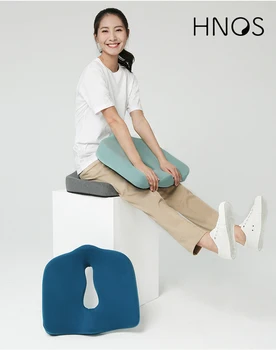 

Hnos Chair Seat Cushion Mat Coccyx Orthopedic Memory Foam Chair Massage Back Cushion Pad Office Nap Therapy Callipygian Cushion