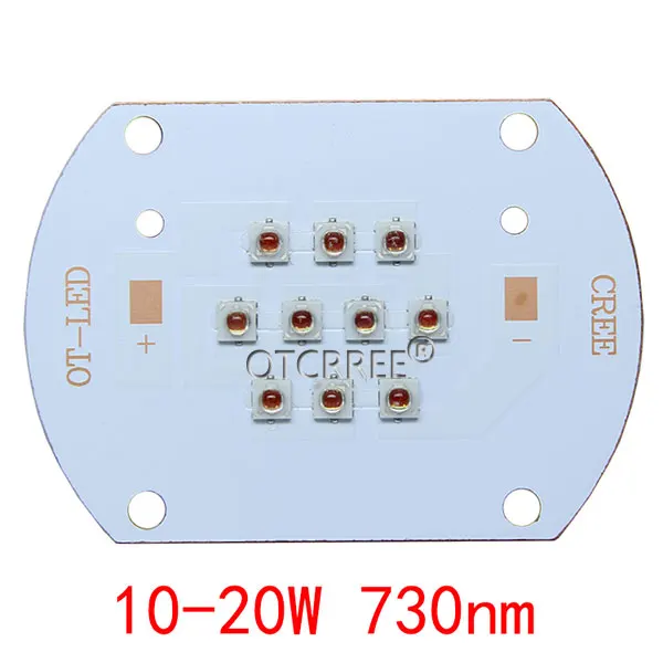 Высокая Мощность светодиодный 3535 чип 730nm 850nm 940nm IR светодиодный инфракрасный мощностью 10 Вт, 20 Вт, 30 Вт, 50 Вт 850 нм 940 нм излучатель светильник светодиодный лазерный диод - Испускаемый цвет: 10-20W 730nm