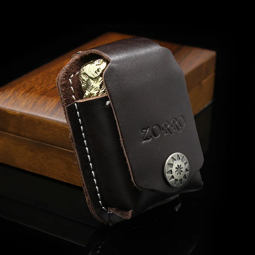 

ZORRO brand Leather lighter case,Portable black lighter box