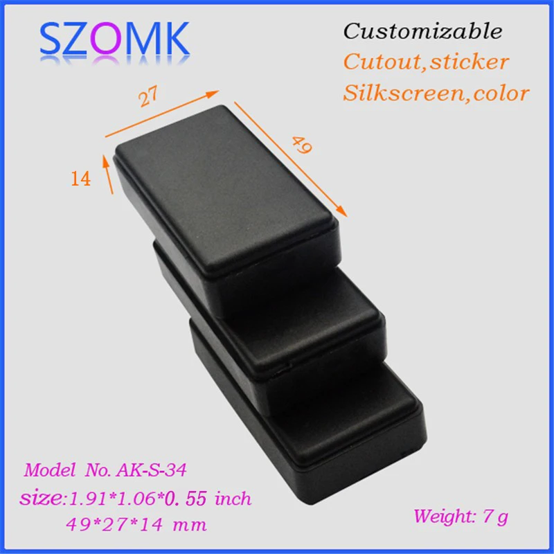 plastic enclosure for electronics control box szomk diy enclosure junction box plastic housing small abs instrument enclosure distribution box black plastic box enclosure electronics case (4)