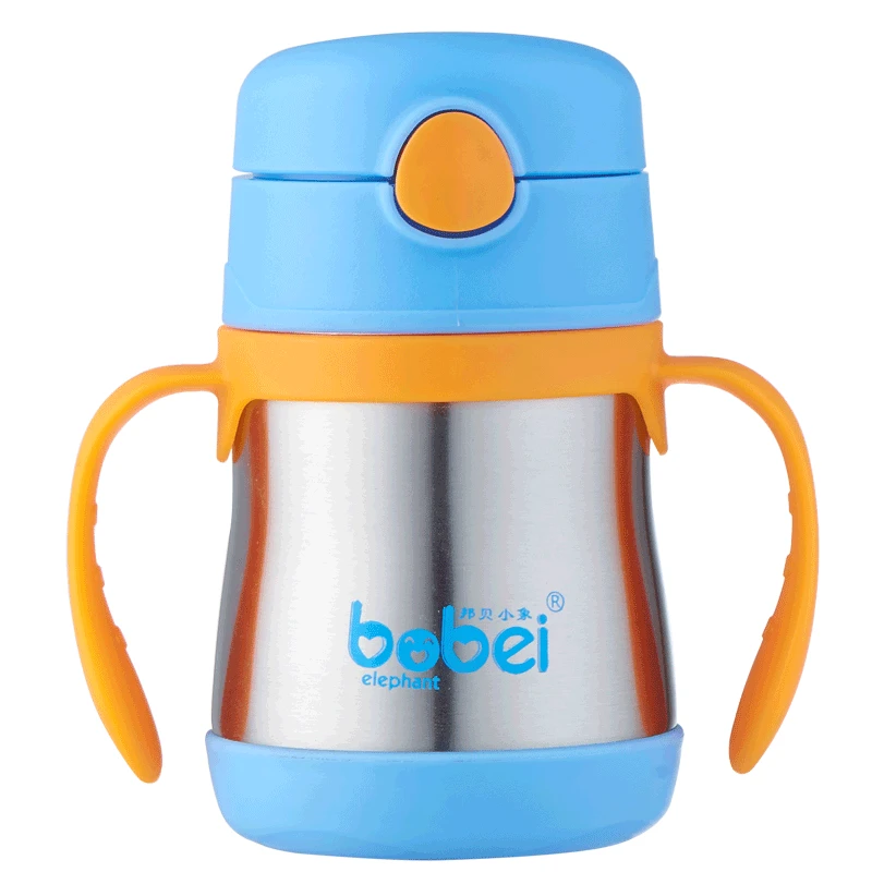 

200ml Metal Stainless Steel baby feeding cup with Outdoor kindergarten School Cup copos sippy cup Large caliber 3M+ kids cup