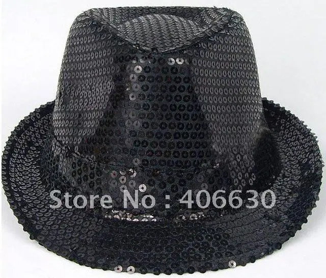 SGBETTER 4 Pack Sequins Fedora Hat Western Sequin Fabric Fedora Hat For Men Women Latin Jazz Mardi Gras Cosplay Prom Costume Party Accessory, 4 Colors At Women's Clothing Store