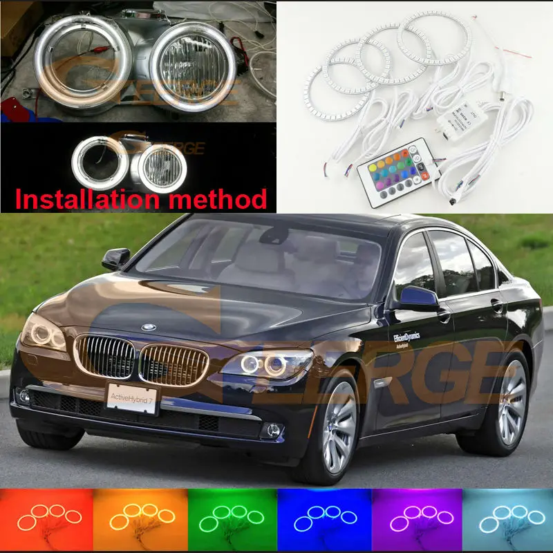 Для БМВ f01 Ф02 Ф03 Ф04 730d 740d 740i 750i полный 760i Ксеноновые фары Мульти-Цвет Ультра яркие RGB светодиодные Ангел глаза комплект Для БМВ f01 Ф02 Ф03 Ф04 730d 740d 740i 750i полный 760i Ксеноновые фары Мульти-Цвет Ультра яркие RGB светодиодные Ангел глаза комплект