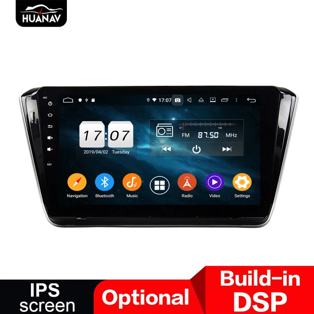 Clearance DSP Android 9 GPS Navigation Car DVD player for Skoda Superb 2015-2018 auto radio auto stereo player head uint multimedia 4+64GB 3